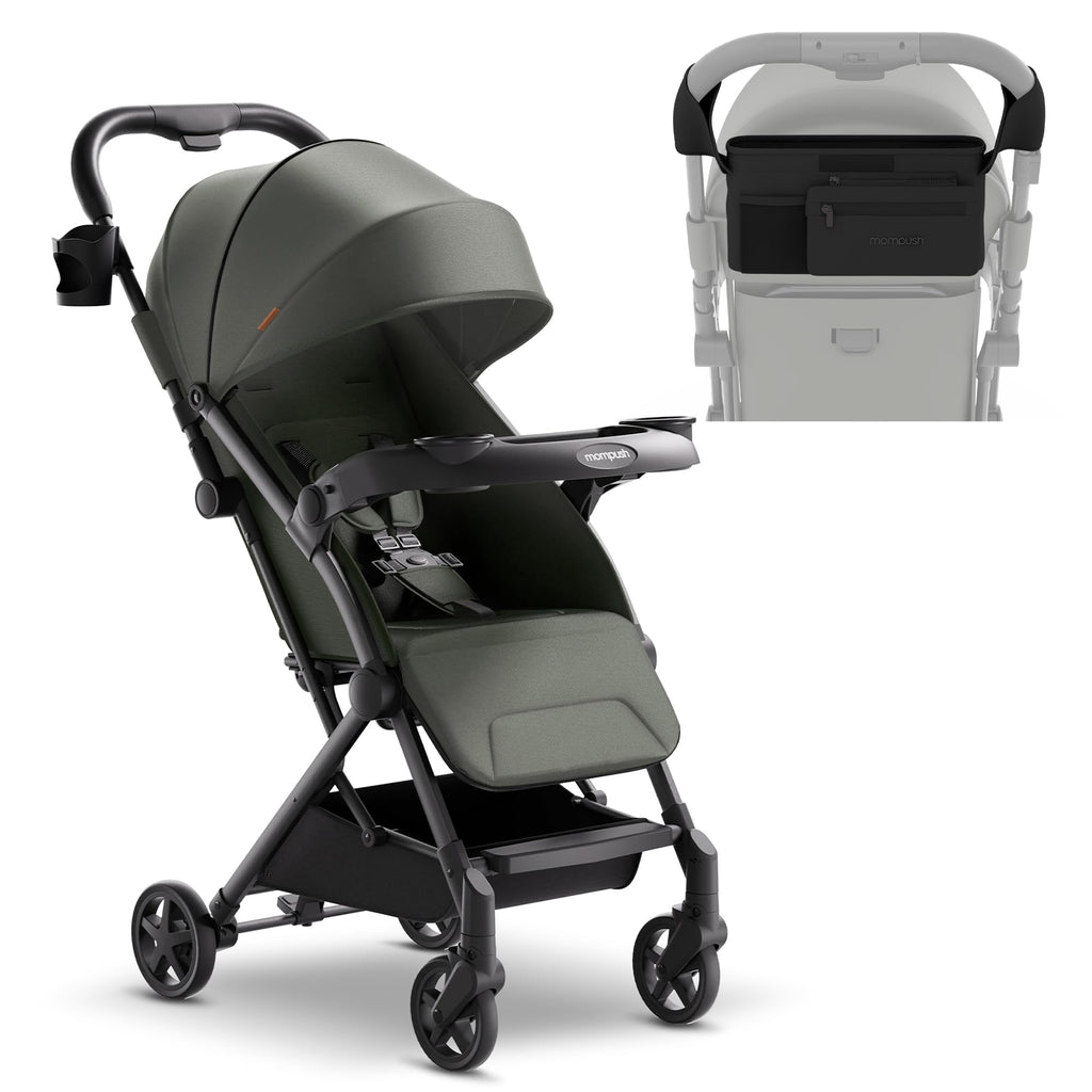 Mompush Lithe V2 Lightweight Travel Stroller with Organizer Included