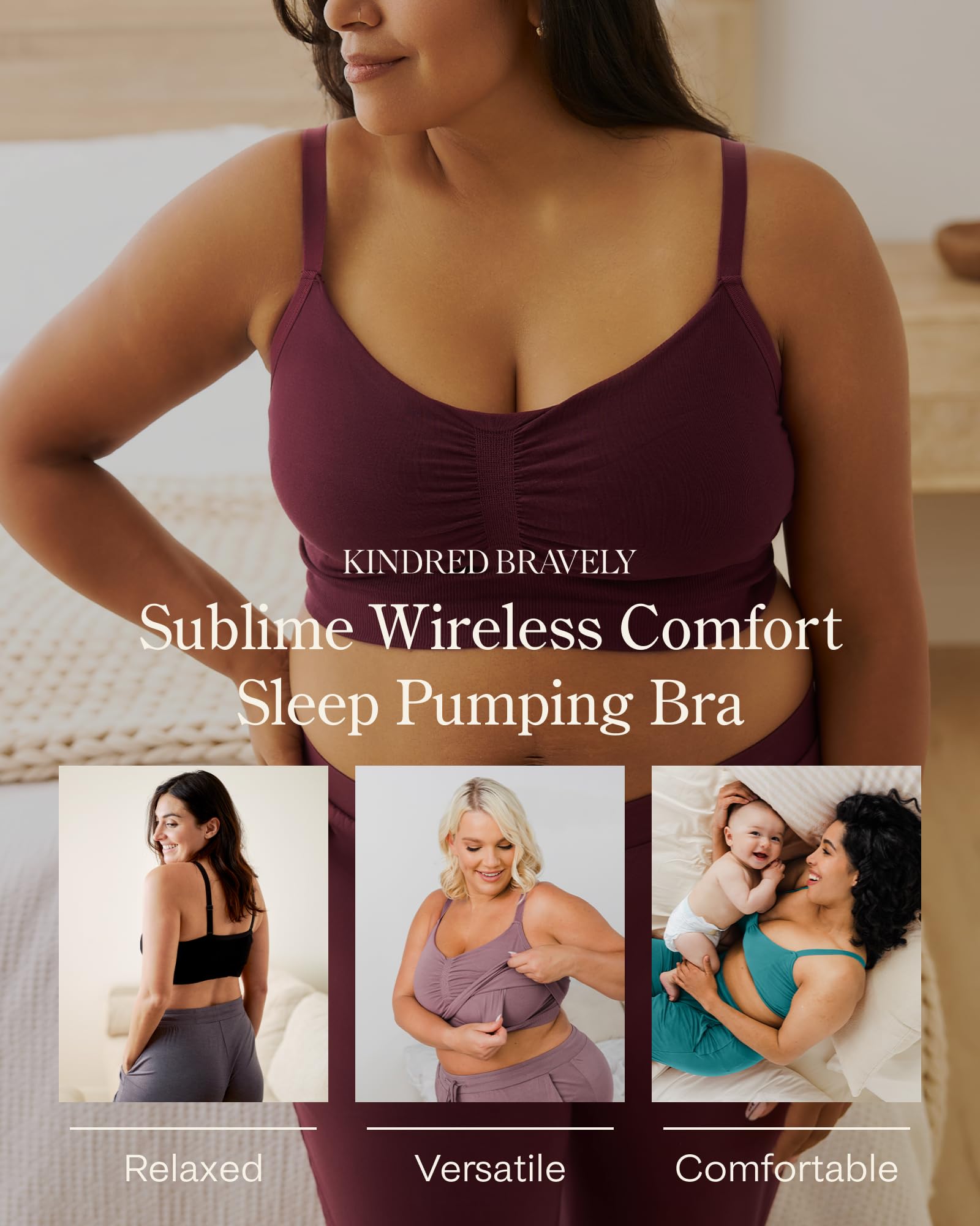 Kindred Bravely Sublime Hands Free Pumping Lounge & Sleep Bra, Nursing Bra