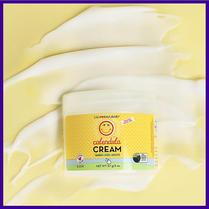 California Baby Calendula Cream | Soothing Baby Cream | Allergy Friendly | Plant-based | Soothes and Moisturizes Irritated, Dry Skin On Face and Body | 1.8 oz