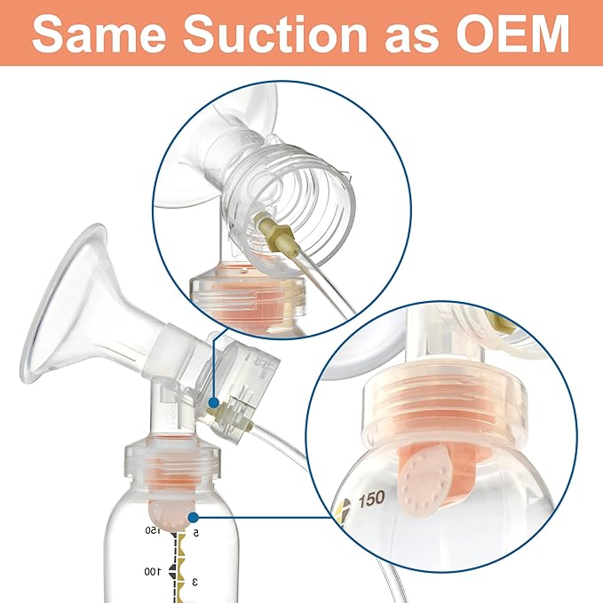 Maymom Breast Pump Kit Compatible with Medela Pump in Style Advanced Pump; 2xTwo-Piece 30mm Breastshield, 2 Valve, 4 Membrane, 2 Replacement Tubing; Replacement Part for Medela Shield, Valve