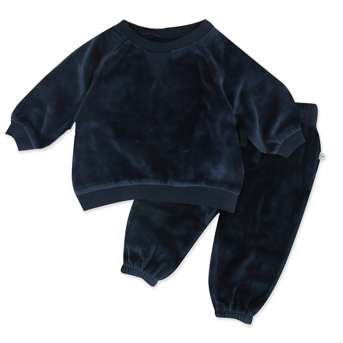 HonestBaby 2-Piece Cozy Velour Sweatshirt and Jogger Sweatpants Set 100% Organic Cotton for Toddler, Baby Boys, Girls, Sage, 6 Years