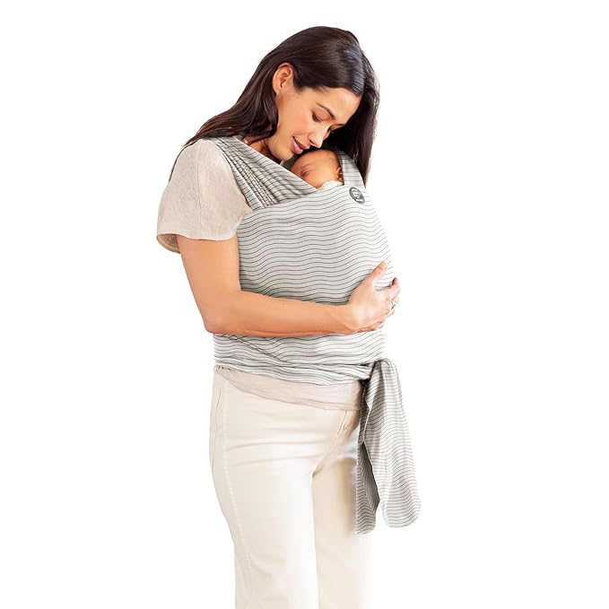 Moby Baby Wrap Carrier Classic by Petunia Pickle Bottom for Newborns to Toddlers (8-33lbs), Infant Sling Carrier, Lightweight & Hands Free Design, Adjustable for All Body Types (Ripple)