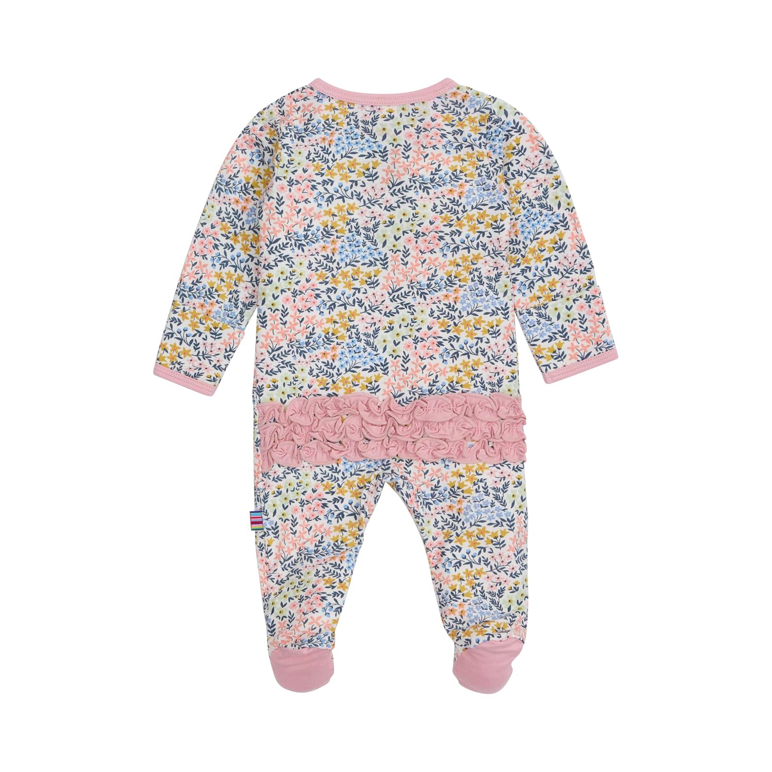 Magnetic Me Girls Modal Magnetic Baby Footie Pajamas | Silky Soft Modal Fabric | Chelsea Ruffle | 9-12 Months