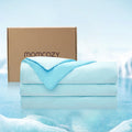 Momcozy Life CoolMurm Cooling Comforter for Hot Sleepers, King/Cali King 106"x90" Soft Breathable Pregnancy Cooling Blanket, 3-Second Cooling, 8 Hours+ Stay Cool All Night, Deep Light Blue