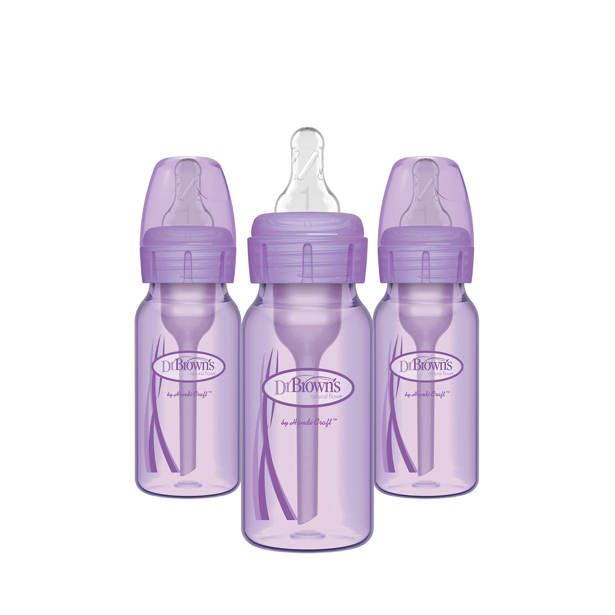 Dr. Brown’s Natural Flow® Anti-Colic Options+™ Narrow Baby Bottles 8 oz/250 mL, with Level 1 Slow Flow Nipple, 6 Pack, 0m+ Woodland Animals Gift Set