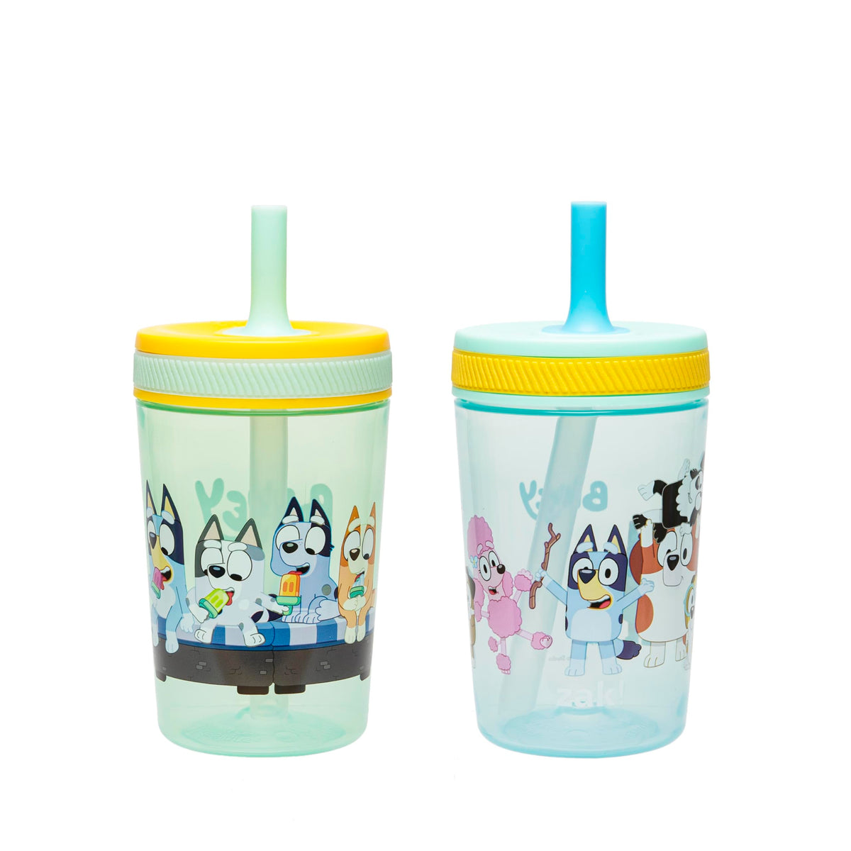 Zak Designs Gabby's Dollhouse Kelso Toddler Cups For Travel or At Home, 15oz 2-Pack Durable Plastic Sippy Cups With Leak-Proof Design is Perfect For Kids Cakey Cat, Mercat