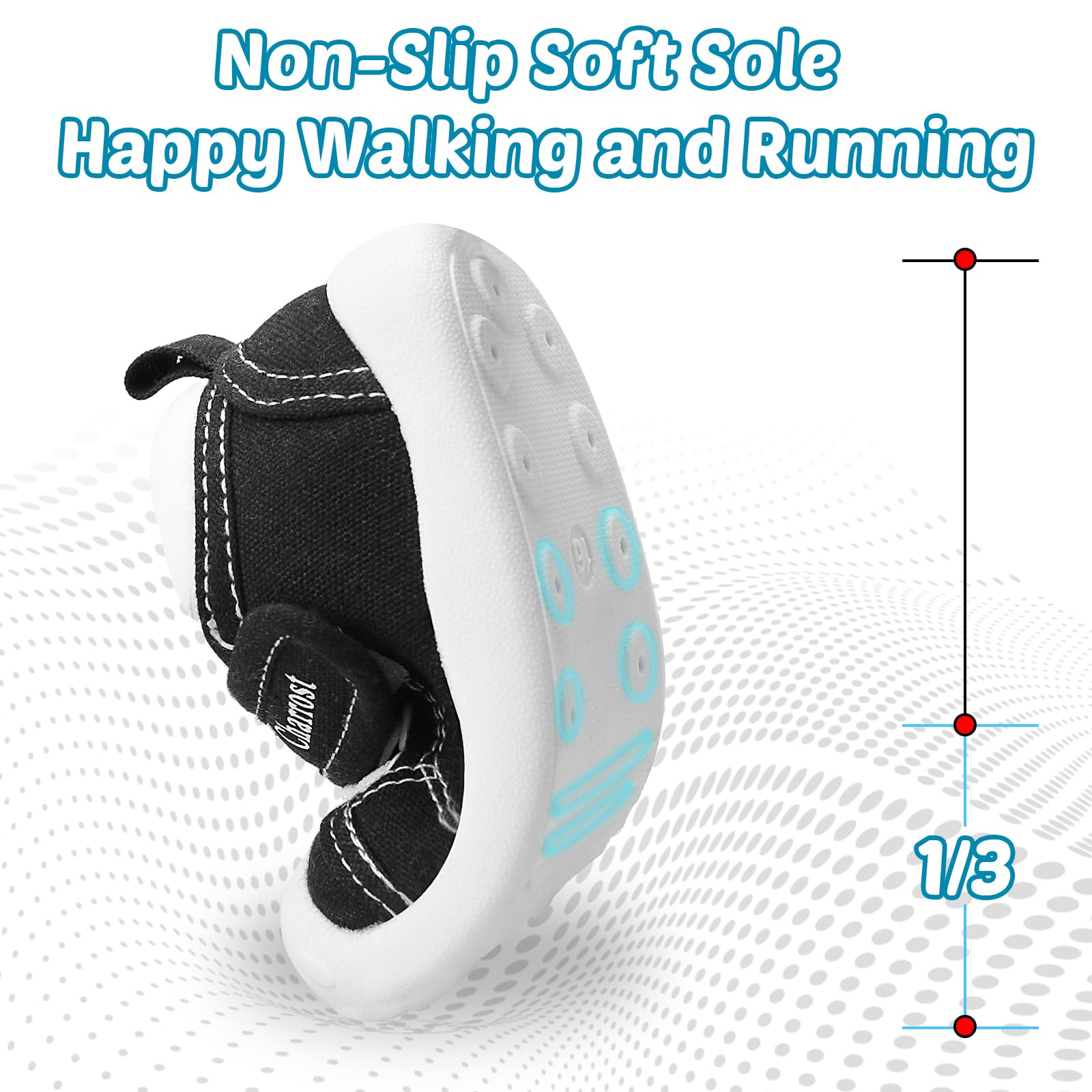 Charrost Baby Walking Shoes Toddler Girl Boy Soft Breathable Canvas Shoes