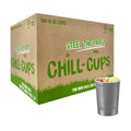 Steel Chill Cups 16 oz. Durable & Reusable Party Cups, Gray, 180 Count