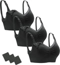 Stelle Lace Nursing Bras for Breastfeeding Seamless Pregnancy Maternity Wireless Bralette with Pads, Extenders