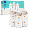 MAM 6oz Pure Glass Feel Good Anti-Colic 0+ Months Baby Bottle, 3 Pack, Girl