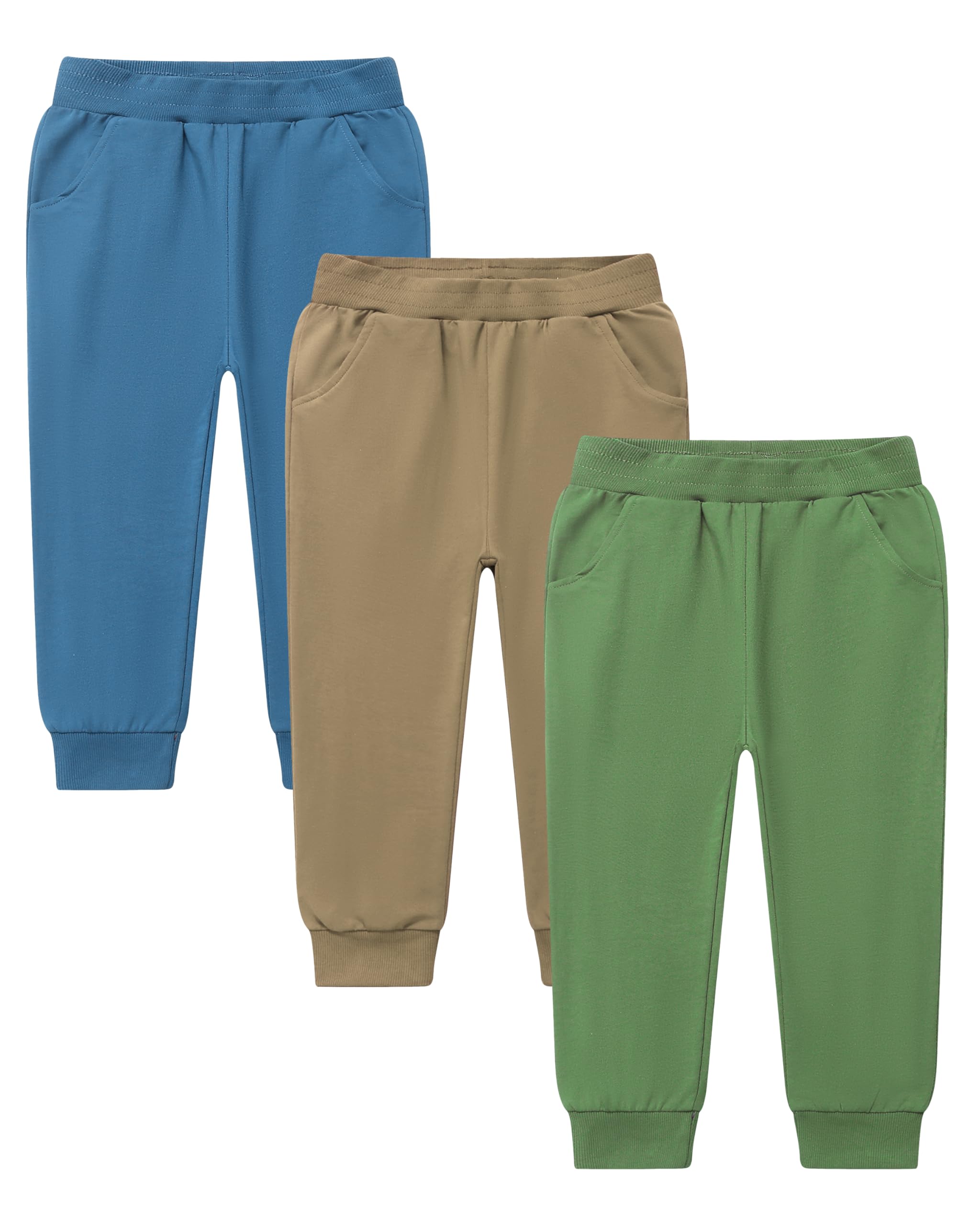 GFQLONG Toddler Boys Pants 100% Cotton Joggers Sweatpants with Pockets 2-3T