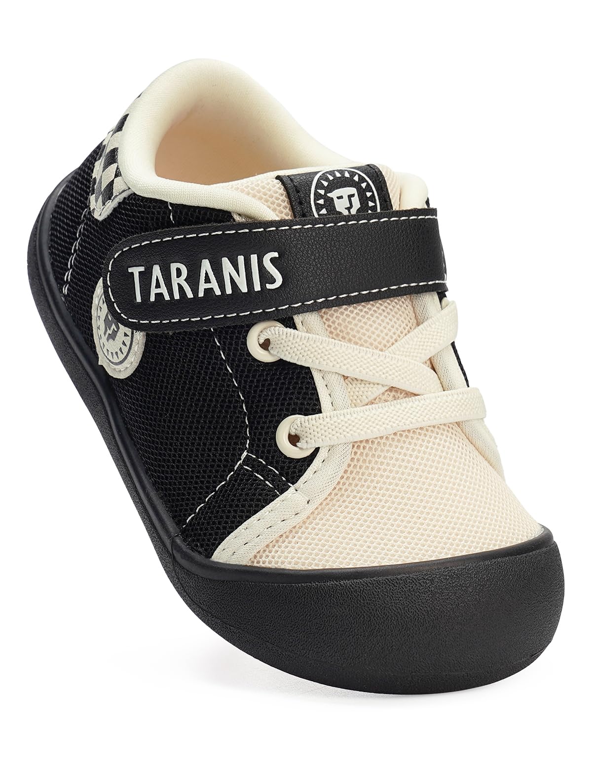 TARANIS Toddler Shoes Boys Girls Infant Sneakers Non-Slip Rubber Sole Baby Crib First Walker Shoes B Black18