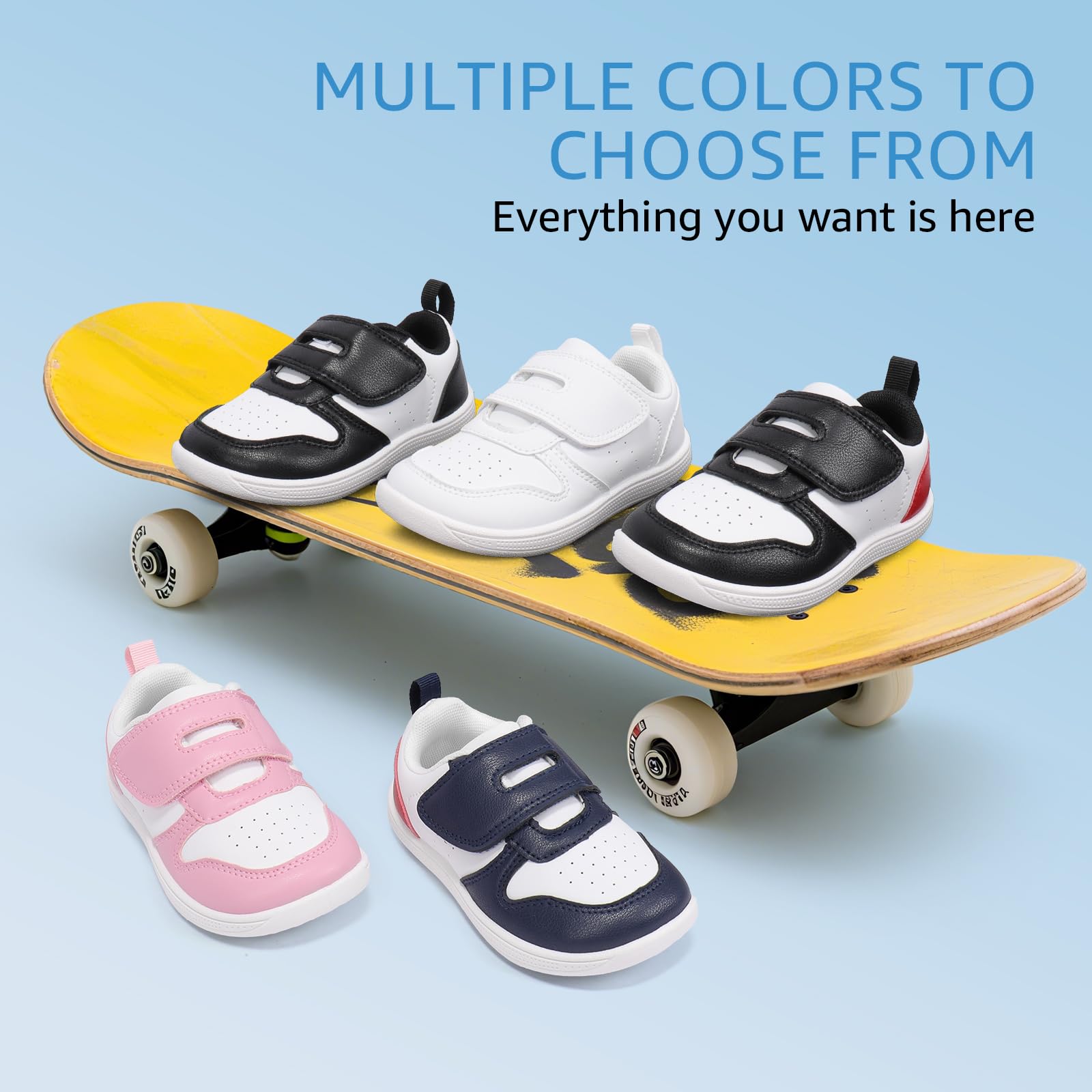 STQ KIDS Toddler Wide Toe Box Shoes First Walk Sneakers Pink Size 5