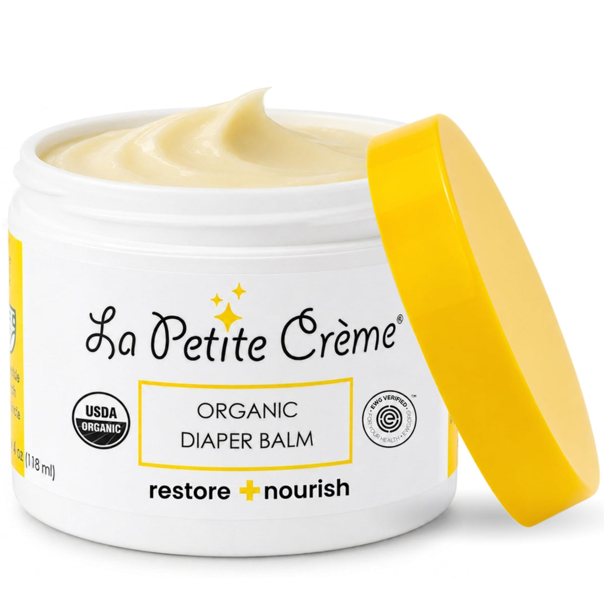 La Petite Creme Diaper Balm - Healing & Nourishing Diaper Rash Cream, 4 oz
