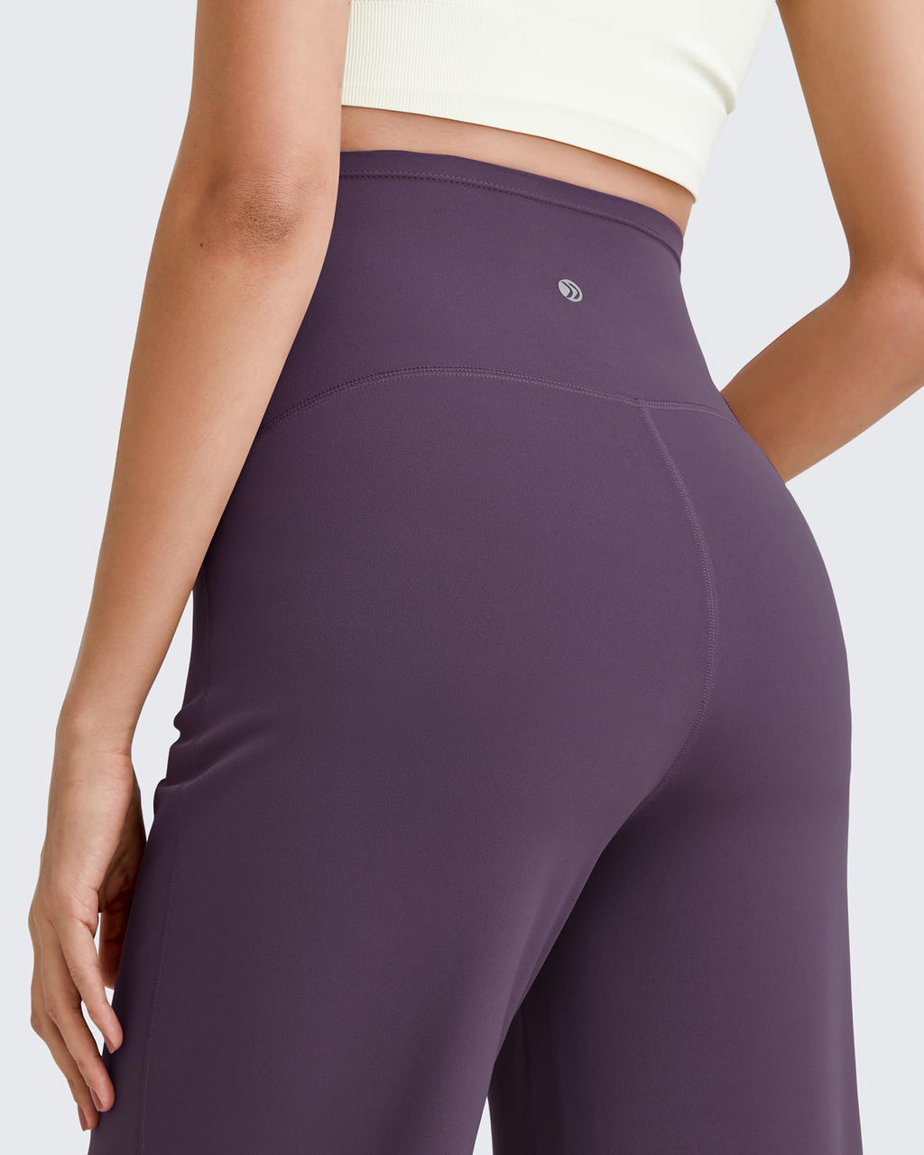 G4Free Maternity Clothes Work Prenancy Pant Wide Leg,Grape Purple,S,Tall
