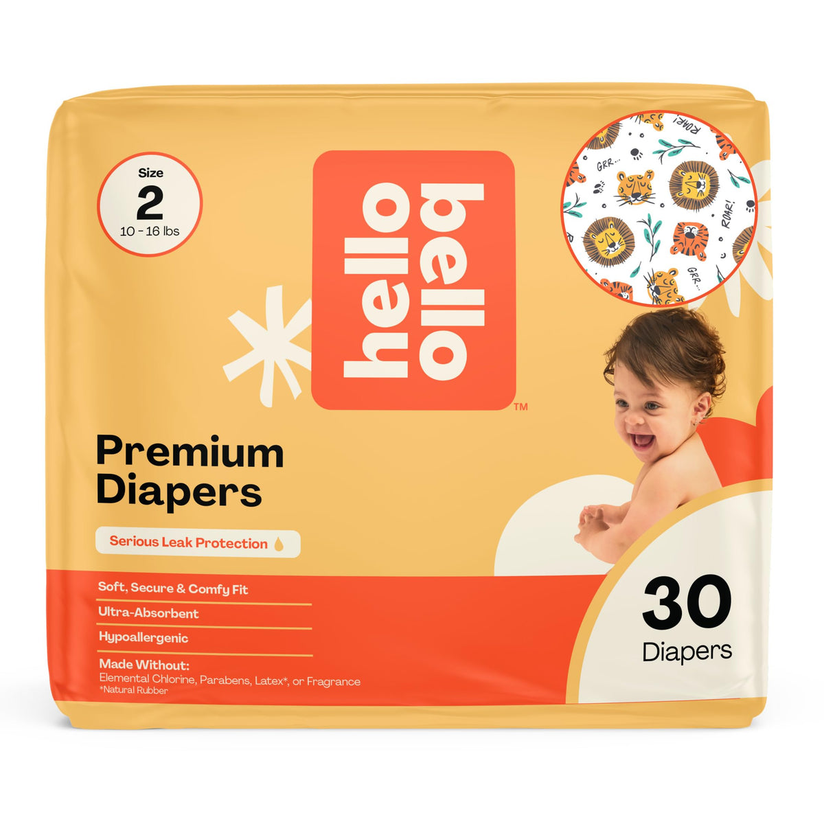 Hello Bello Premium Baby Diapers Size 3, 25 Count of Disposable, Extra-Absorbent, Hypoallergenic Baby Diapers with Snug and Comfort Fit, Alphabet Soup