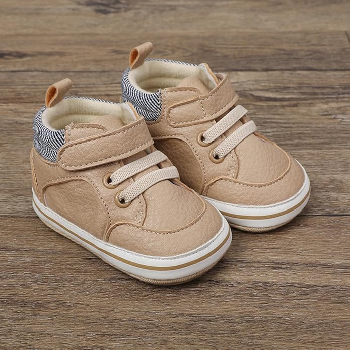 Clowora Baby Boys Girls Shoes Non-Slip Rubber Sole Sneakers Infant First Walking Toddler Crib Shoes Newborn Loafers Flats.