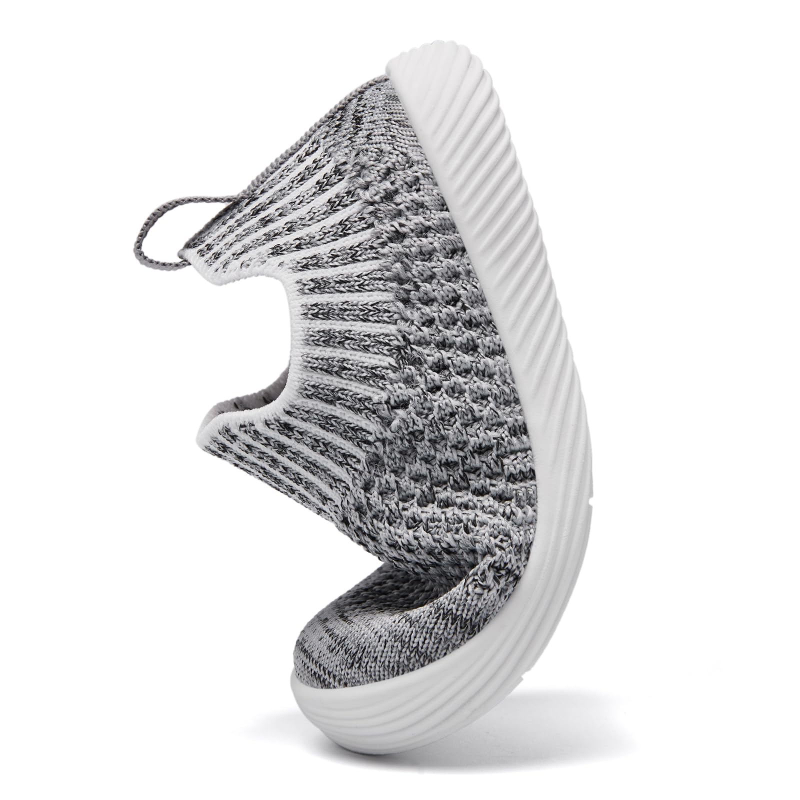 MORENDL Toddler Shoes Baby Walking Socks Non-Slip Breathable Unisex Sneakers Grey Size 8