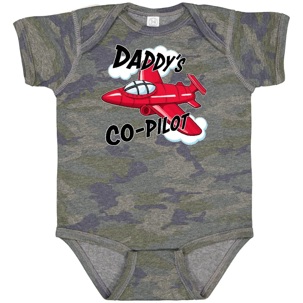 inktastic Daddys Co-Pilot for Fathers Day Baby Bodysuit Newborn Vintage Camo 2a3b6