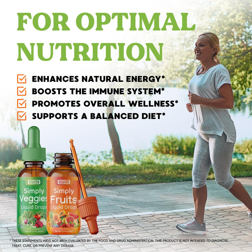 Simply Nature's Pledge Fruits & Vegetables Liquid Drops, 30 Day Supply