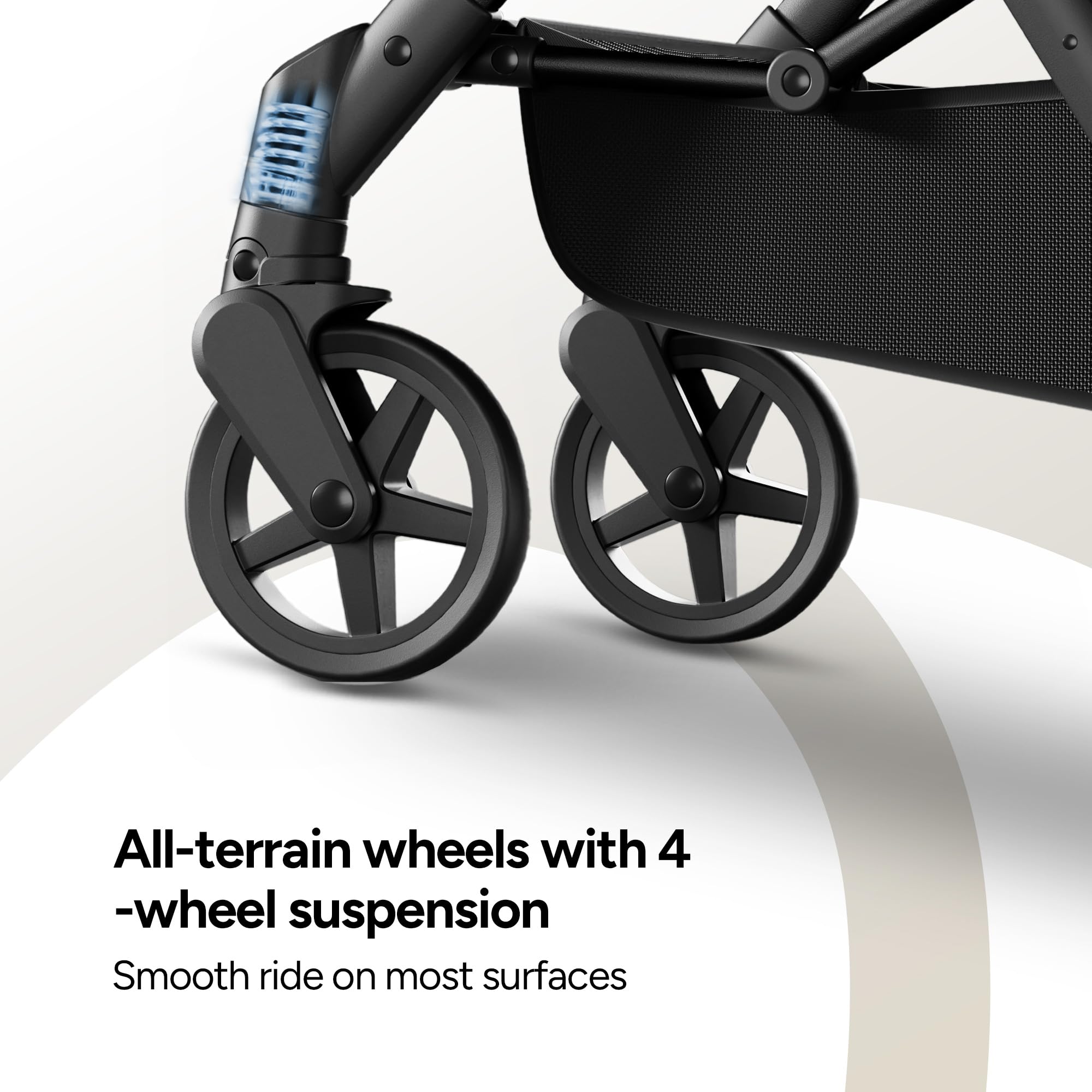 Mompush Lithe V2 Lightweight Travel Stroller with Organizer Included