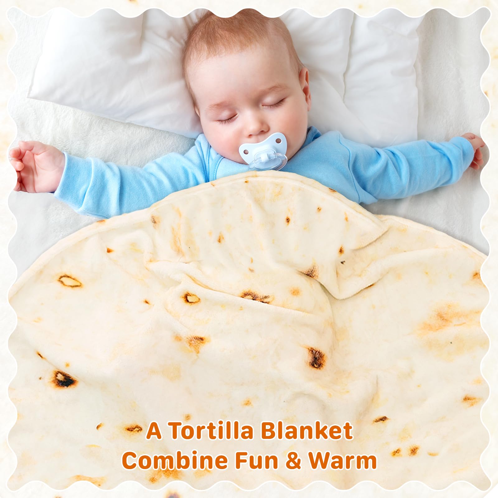 Lhedon Taco Blanket Baby Tortilla Blanket Burrito Swaddle 0-9 Months