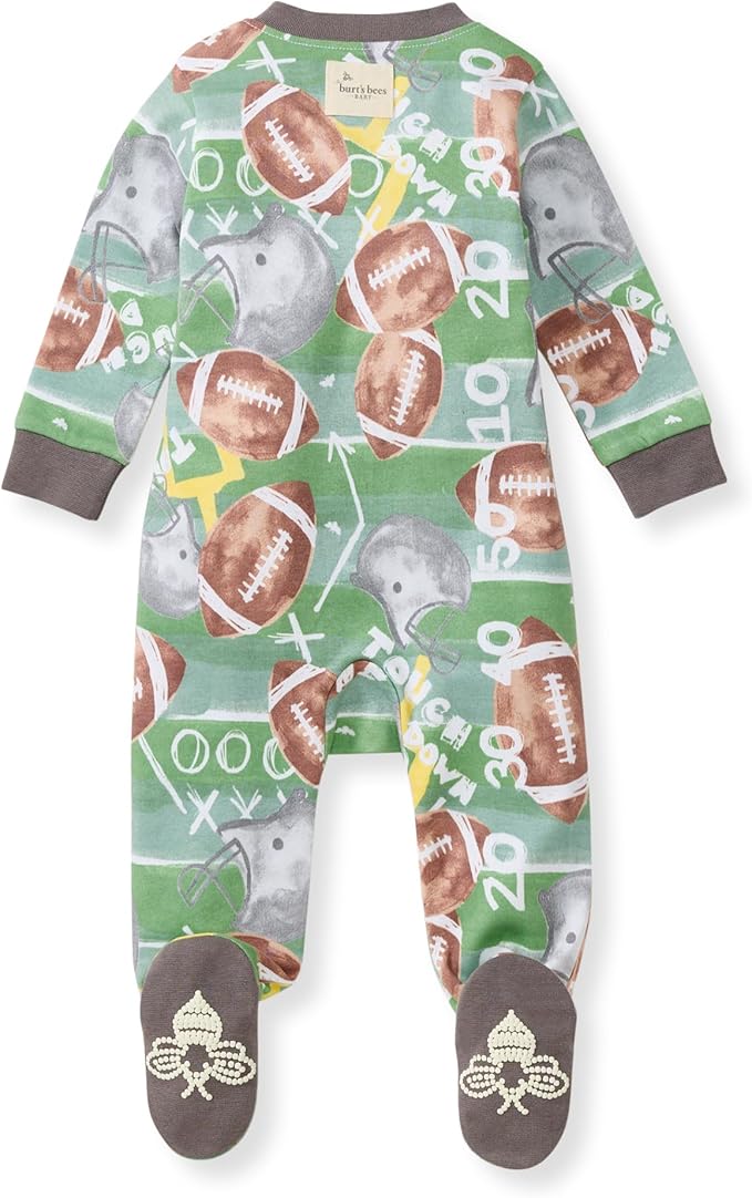 Burt’s Bees Baby Boys' One-Piece Sleep and Play 100% Organic Cotton PJs