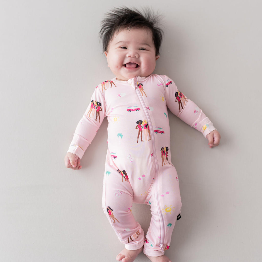 KYTE BABY Infant and Toddler Dual Zipper Romper, Ultra-Soft Rayon Made From Bamboo Sleeper, Boys and Girls Pajamas (18-24 Months, Barbie™ Astronaut)