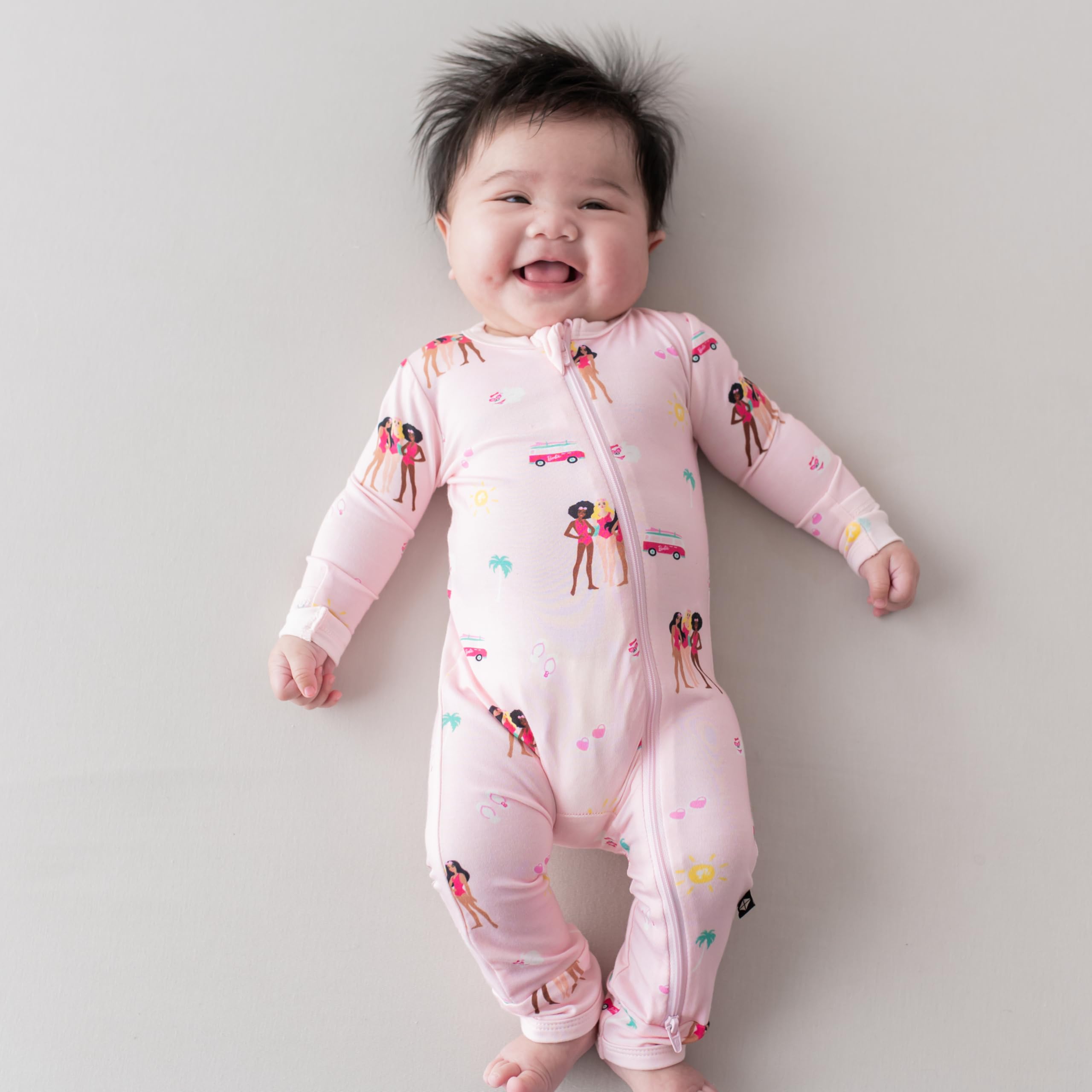 KYTE BABY Zippered Romper in Barbie™ Beach