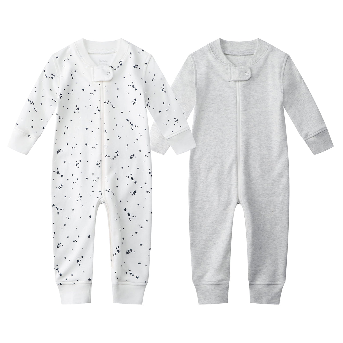 Owlivia Organic Cotton Baby Boy Girl Zip up Sleep N Play, Footless, Long Sleeve(18-24 Months, Pink Deer)
