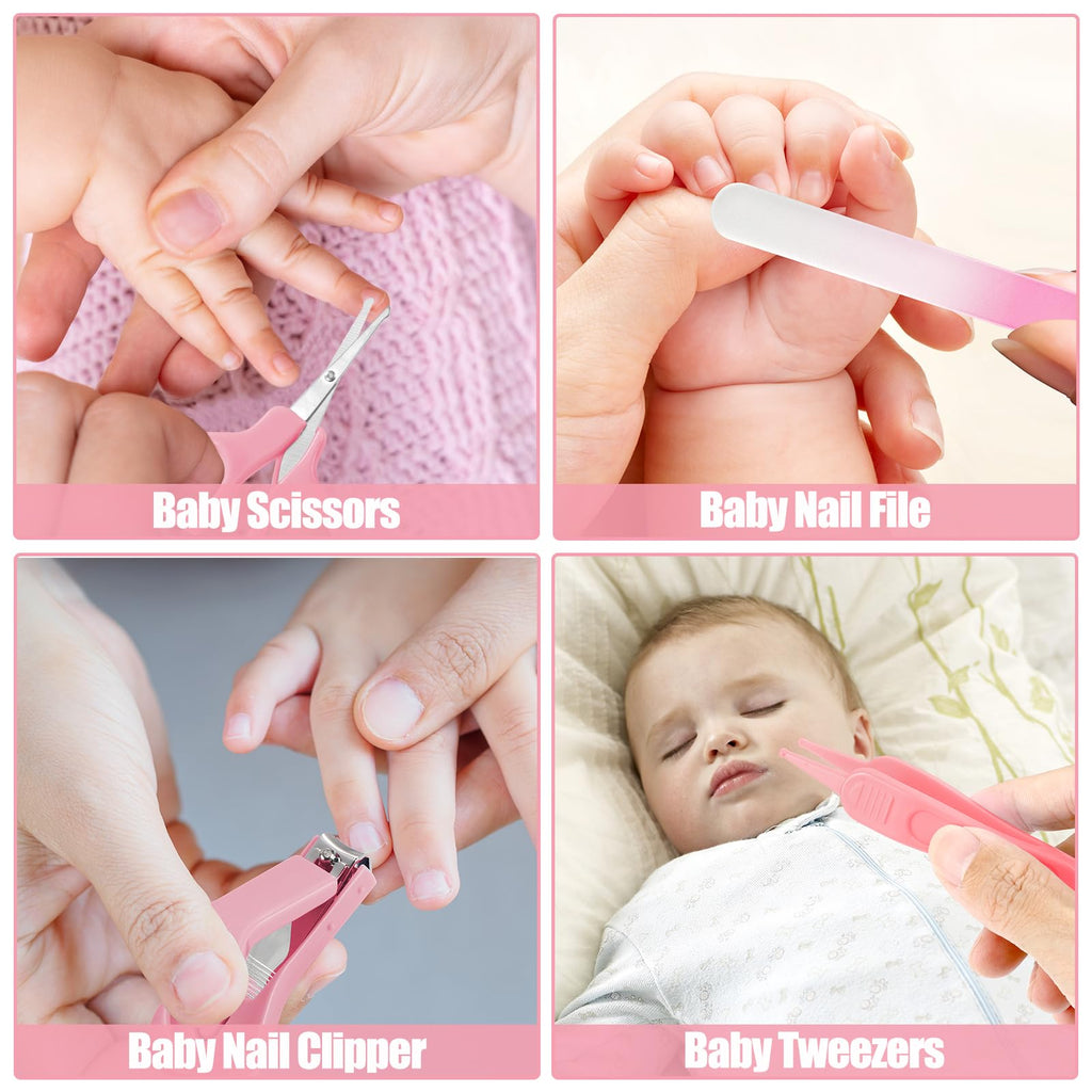 Baby Healthcare and Grooming Kit for Newborn Kids, 24PCS Upgraded Safety Baby Care Kit, Newborn Nursery Health Care Set, Baby Care Products
