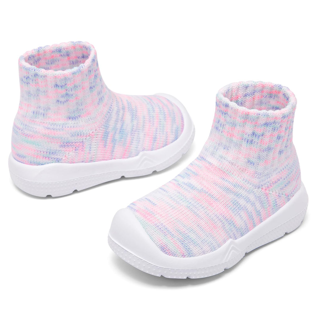 MORENDL Baby Shoes Toddler Walking Sock Shoes Infant Boy Girl Slip On Sneakers First Walker Slippers Multicolor