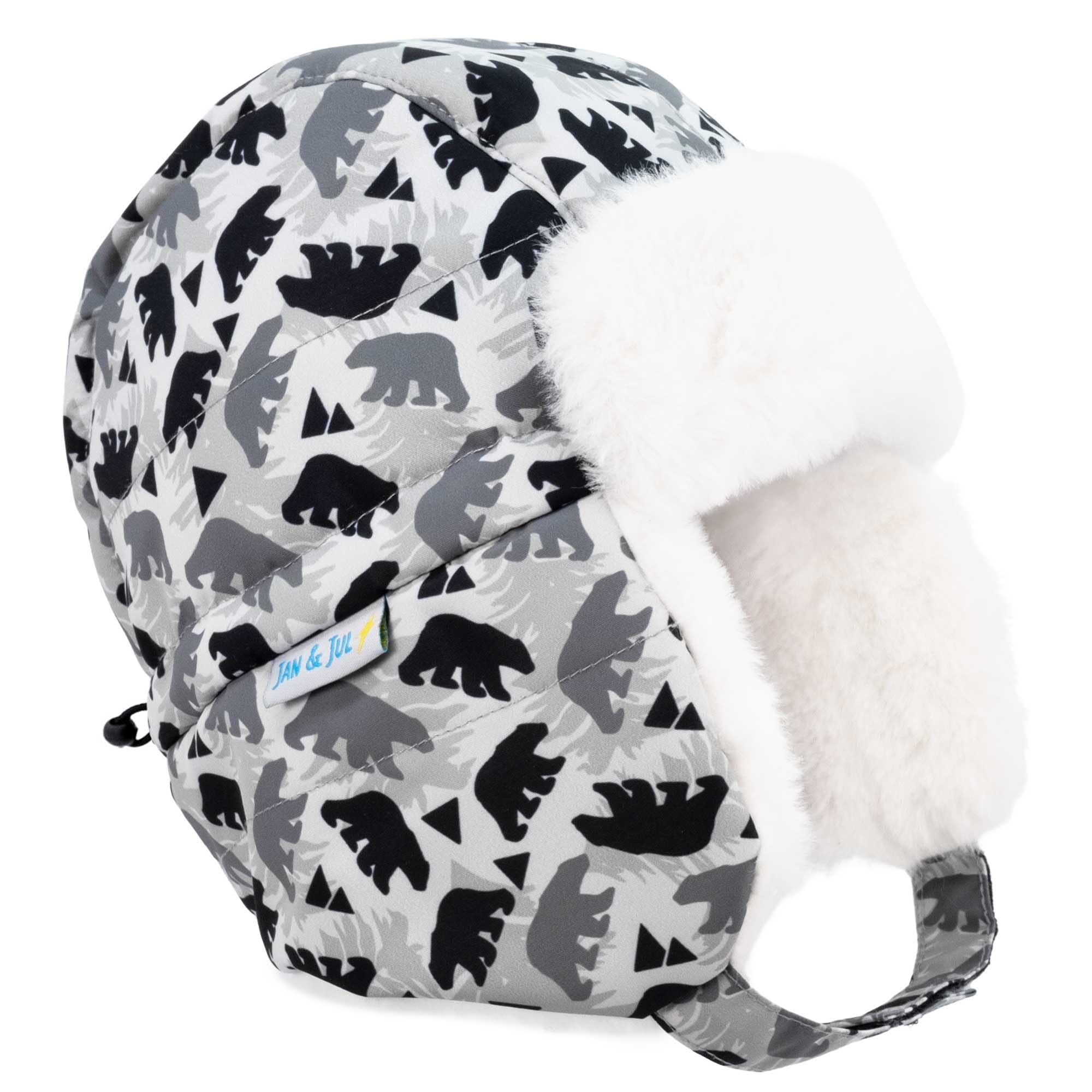 JAN & JUL Toasty-Dry Trapper Hat for Baby and Kids (Bear, S)