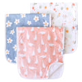 Copper Pearl Premium Baby Burp Cloths - 3-Pack Large Cotton Burp Cloths, Extra Soft Spit Up Rags with 3 Absorbent Layers, Perfect for Baby Girl Gifts (21" x 10" Size, Goosie Set)