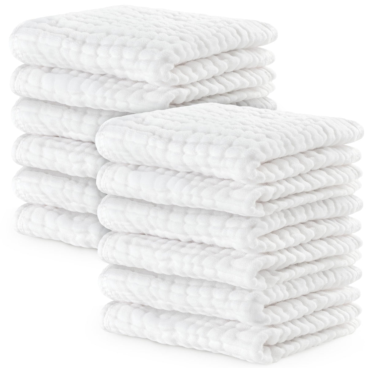 Comfy Cubs Muslin Baby Washcloths 10"x10" 6 Pk - Sand