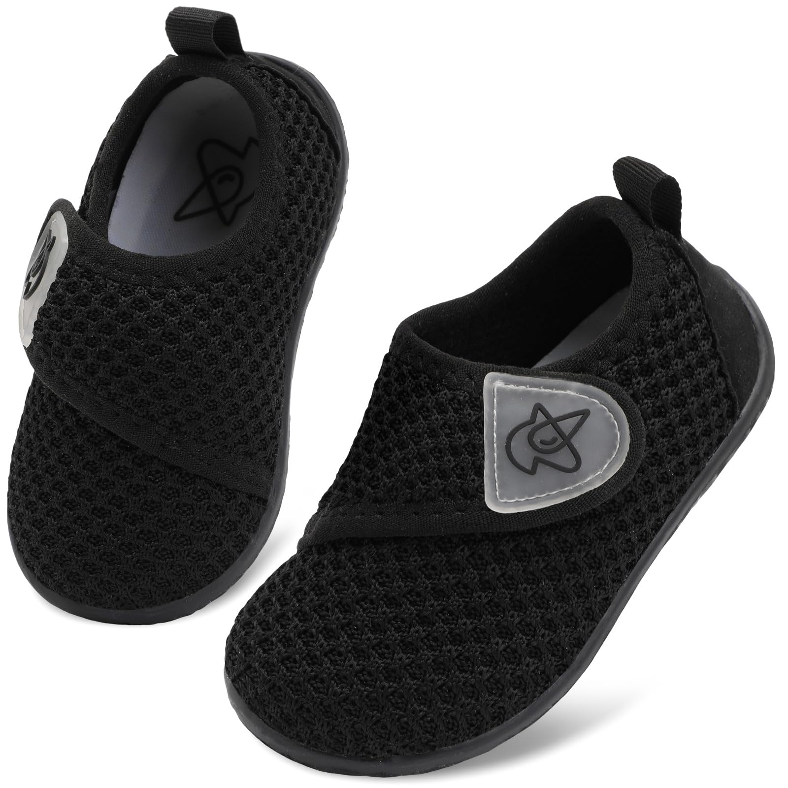 LeIsfIt Baby Shoes Boys Girls First Walking Shoes Non-Slip Infant Sneakers Lightweight Slip-on Crib Sneakers for First Walkers Black 2-2.5 Years
