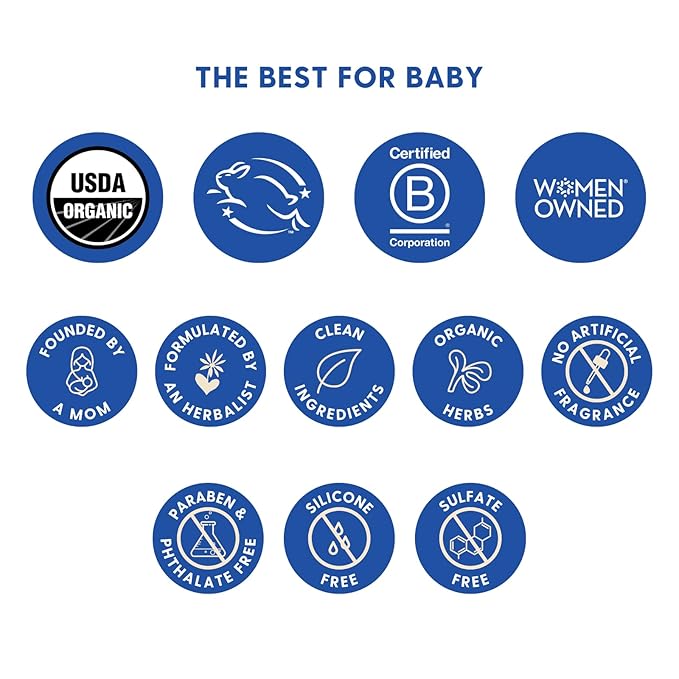 Motherlove Diaper Balm (4 oz) Organic Herbal Diaper Rash Cream—Cloth diaper Safe, Zinc Oxide- & Petroleum-Free