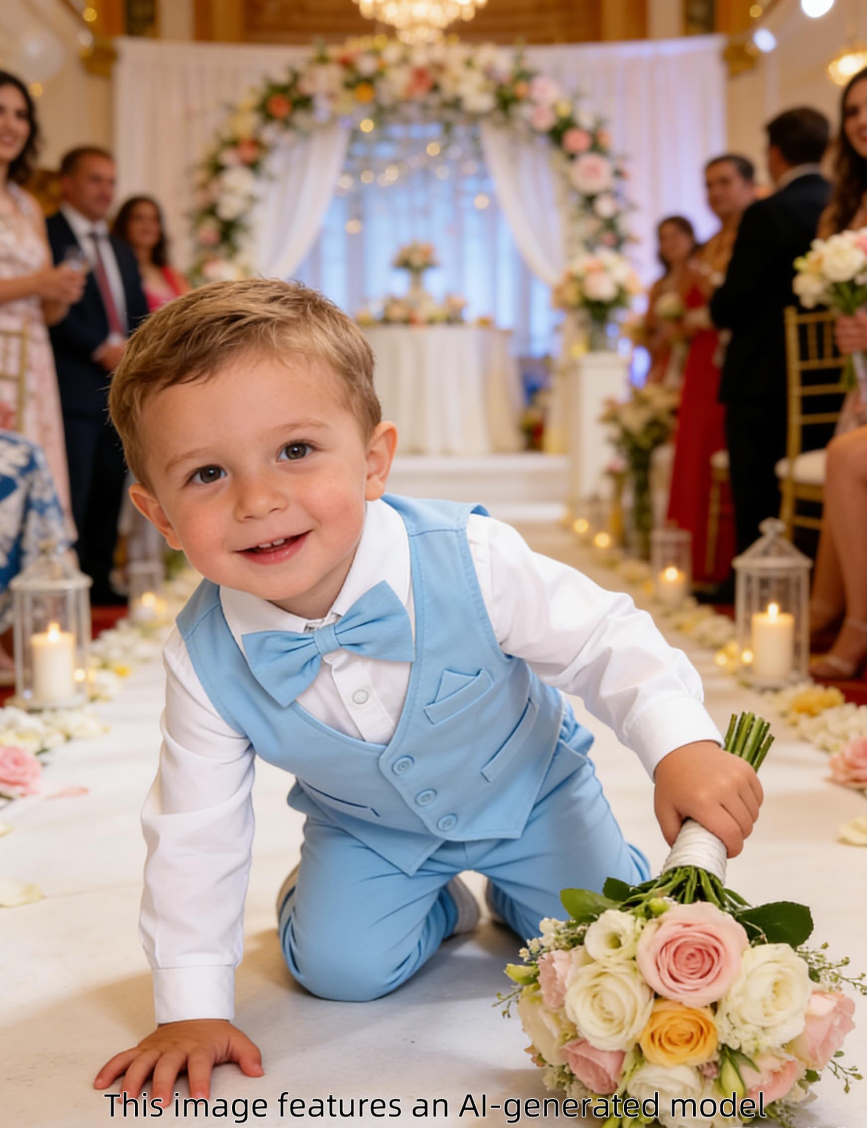 Baby Boys Easter Outfit Wedding Infant Dress Suit Sky Blue 9-12 Months