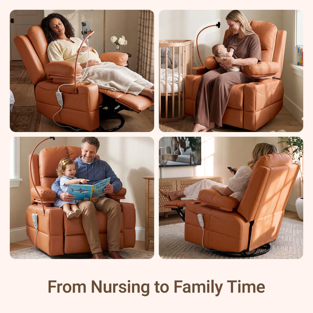 MAMAZING Lullapod Power Nursery Rocking Chair with HugAssist Armrest