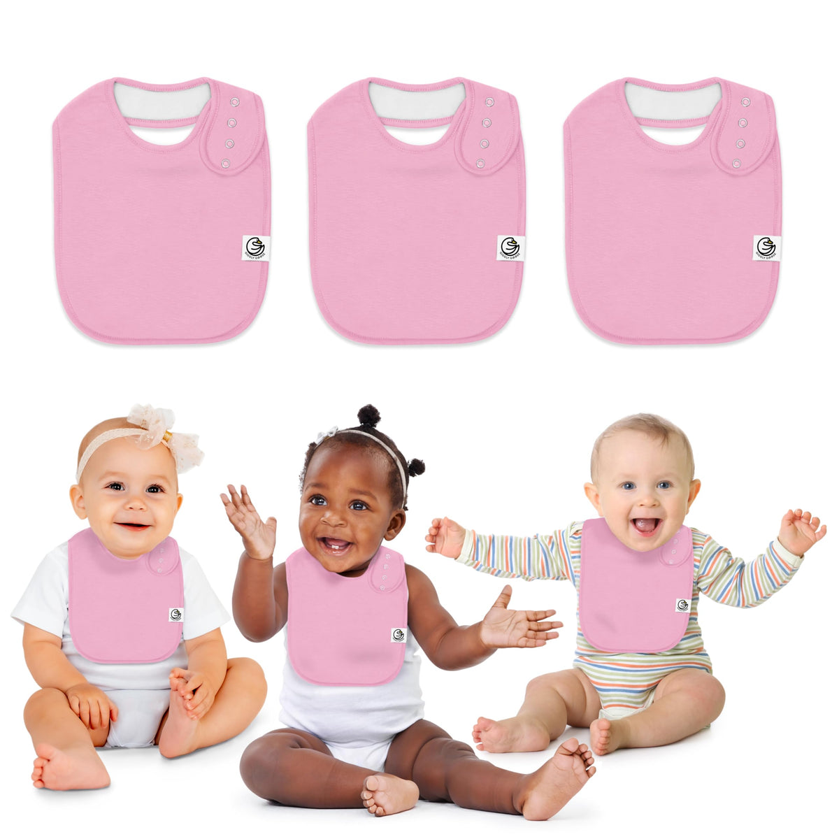 Giggly Goose Premium 3-Pack Drool Bibs for Babies | Bibs for Boys & Girls