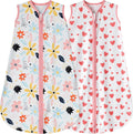 BSTOPPT Newborn Sleep Sack Baby Swaddle,Baby Wearable Blanket,Baby Sleeping Bag (Floral&Heart, 3-6 Months)