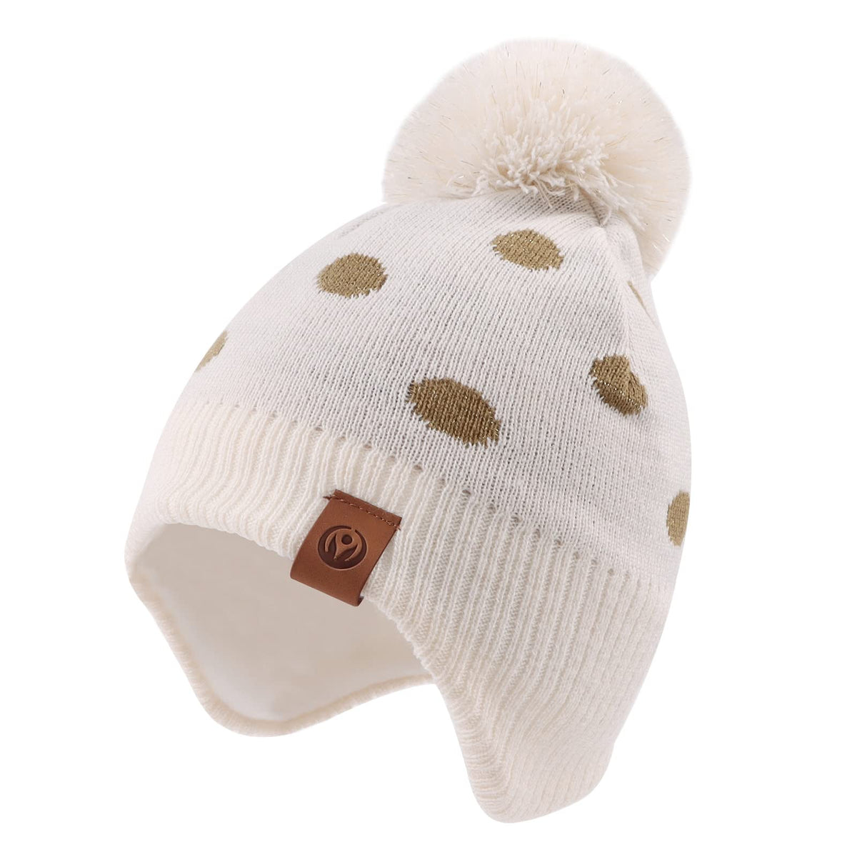 JANGANNSA Knitted Baby Hat Scarf Winter Warm Boy Girl Beanie Fleece Lining