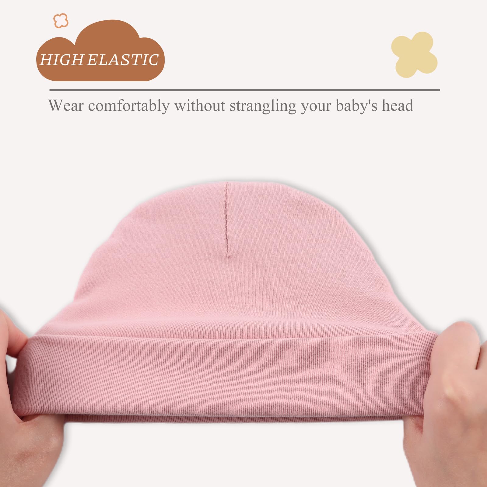 Bamery Cotton Baby Girl Hat Preemie Boys Beanie Newborn Hospital Hats Winter Infant Hats for Girls (4PACK-H, Preemie)