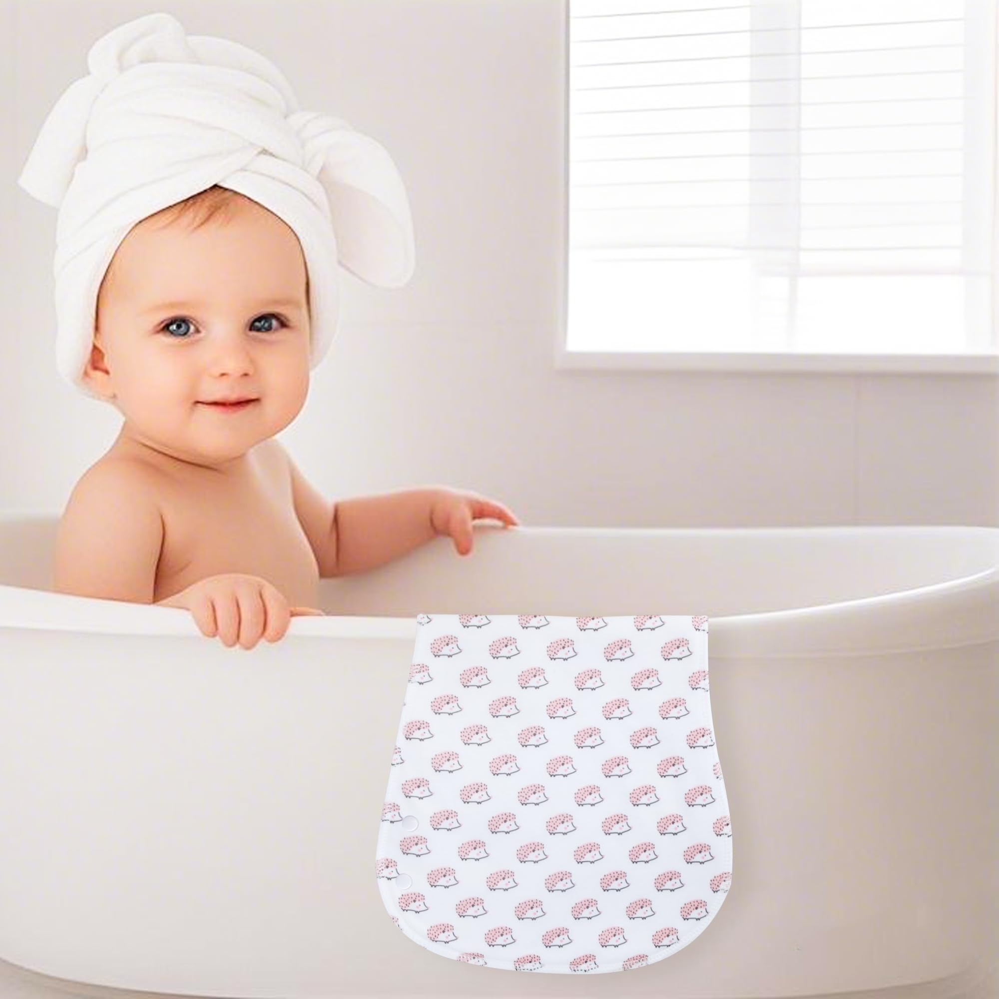 Benoxine 2-in-1 Burp Cloths and Baby Bibs - 6 Pack Large Super Absorbent Soft Cotton Burping Cloths for Spit Up, 3 Layers Thick Baby Burp Rags for Girls & Boys