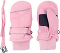 F Flammi Toddler Kids Snow Mittens with String Waterproof Ski Mittens Thinsulate Winter Gloves for Baby Girls Boys