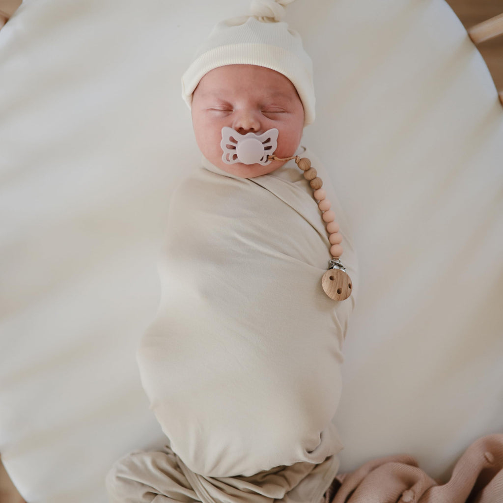 FRIGG Butterfly Anatomical SilkySoft Silicone Baby Pacifier | Made in Denmark | BPA-Free (Cedar/Baby Pink, 0-6 Months)