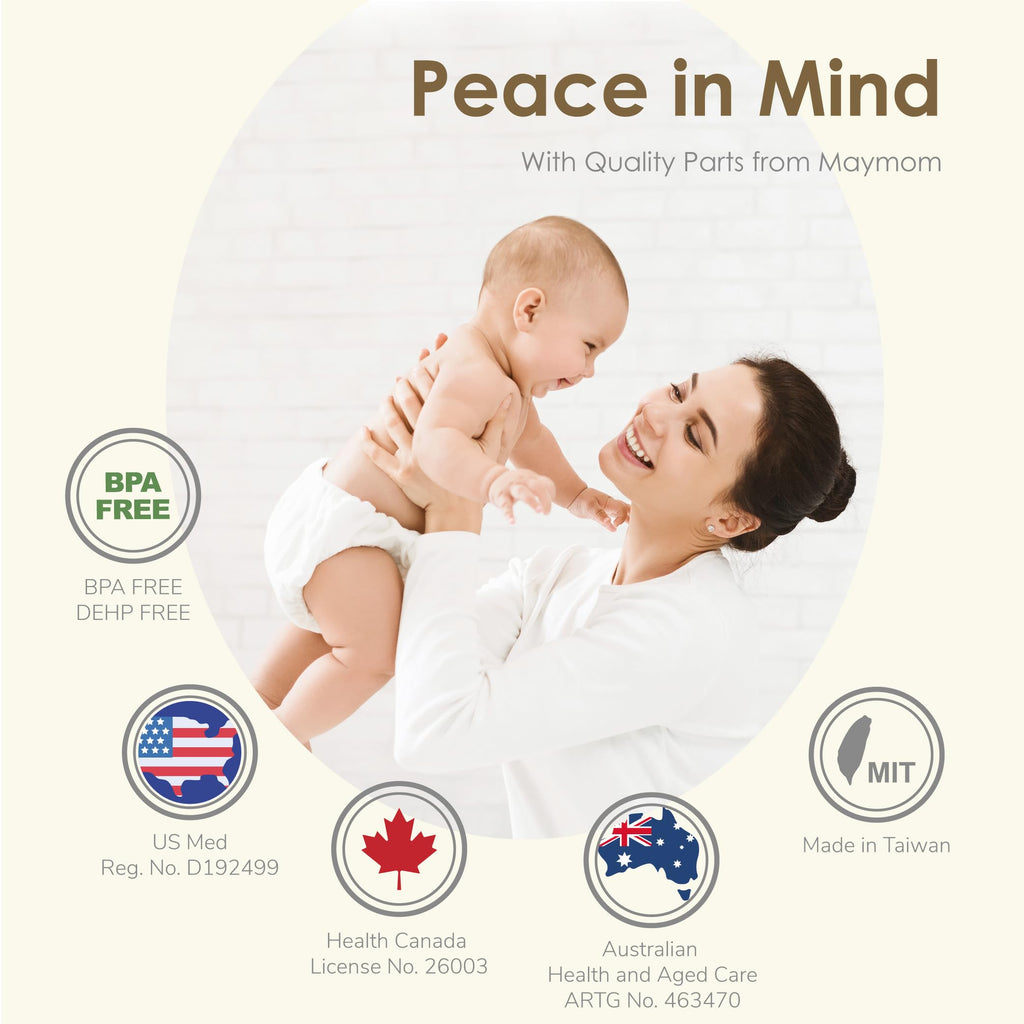 Maymom MyFit 14 mm Small Shields, Compatible with Medela Breast Pump Parts- PersonalFit, Freestyle, Harmony, Maxi, Flex Connector, Connect to Widemouth/Narrow Connector, 2pcs
