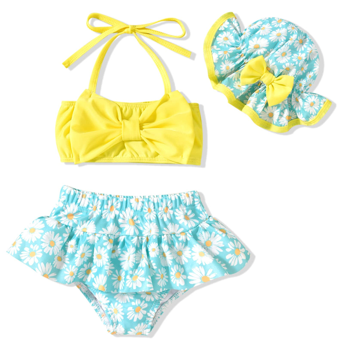 Little Baby Girls Swimsuit Cow Bikini Two Pieces Bathing Suit Swimwear Summer Beach Set 18-24 Months