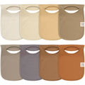 KeaBabies 8-Pack Bibs for Baby Girls, Boys, Pullover Baby Bibs (Terracotta)