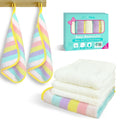 VOOVA & MOVAS Rain Baby Wash Cloths, Organic 100% Cotton, 12"X12", 6Pack